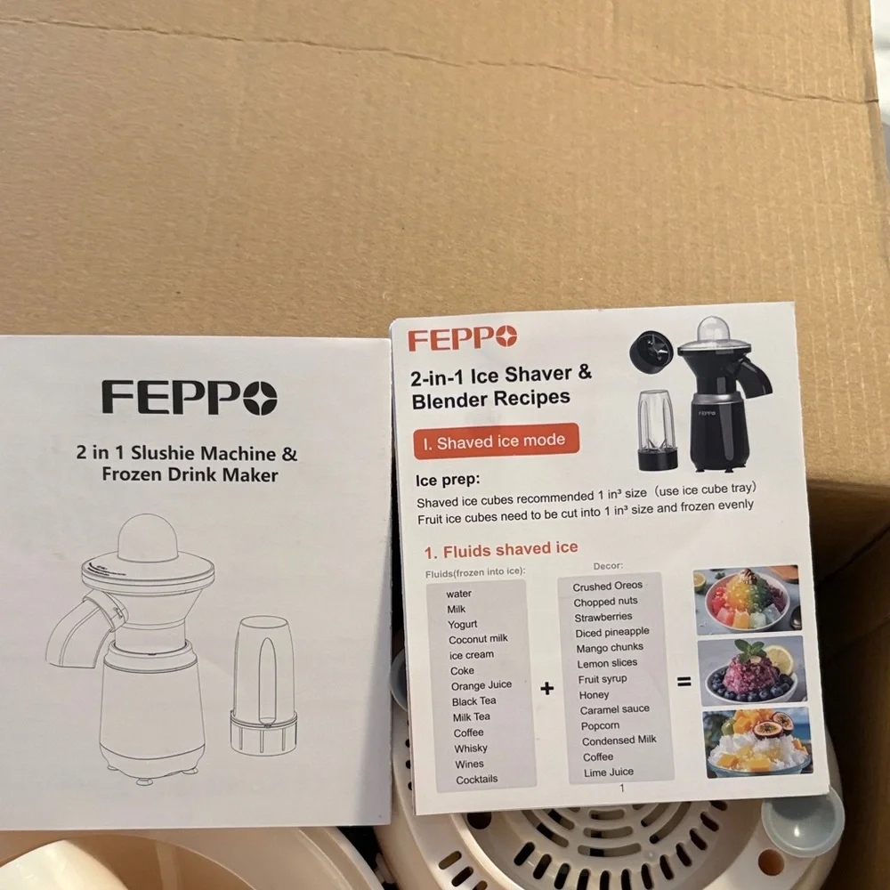 FEPPO 2 in 1 Slushie Machine and Frozen Drink Maker NIB